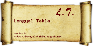 Lengyel Tekla névjegykártya